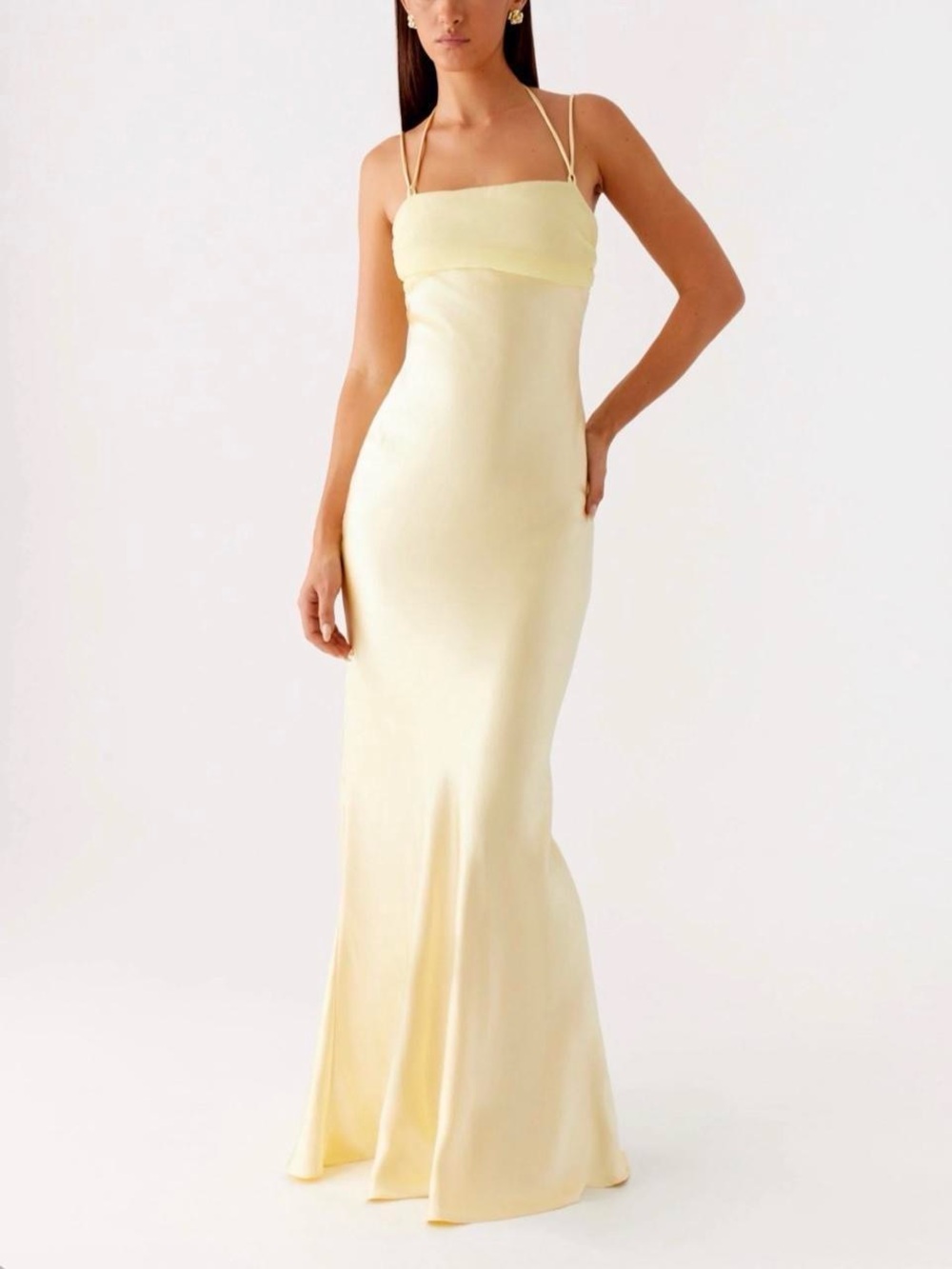 Yellow/Gold Satin Peppermayo Dress